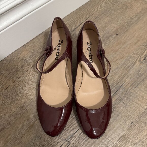 Repetto | Burgundy Mini Heel Mary Janes - Size EU 38 - Picture 5 of 16